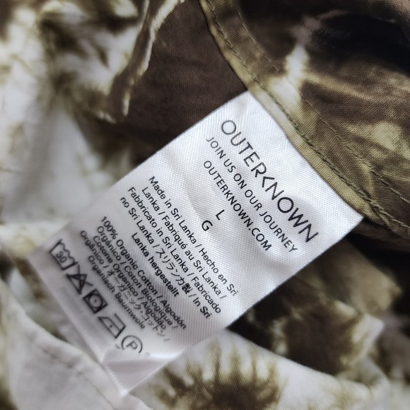 Outerknown BBQ Shirt Olive Branch Men's Button Up Short Sleeve Size Large NWT - Picture 3 of 5